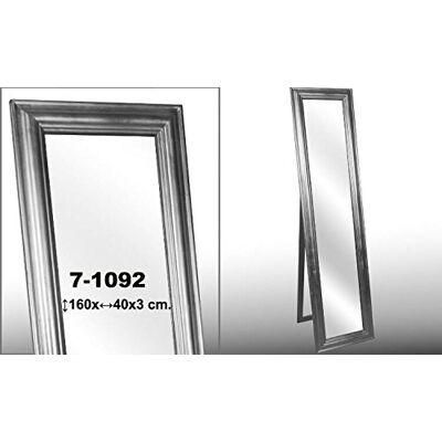 DONREGALOWEB staande spiegel met frame van kunsthars, zilverkleurig, 160 x 40 x 3 cm DONREGALOWEB staande spiegel met frame van kunsthars, zilverkleurig, 160 x 40 x 3 cm