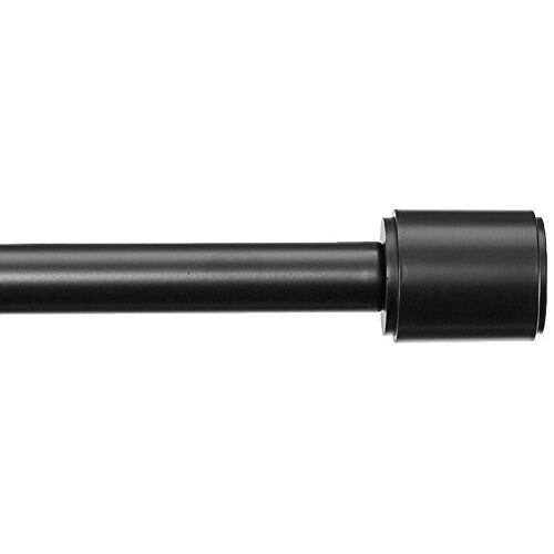 Amazon Basics 1-inch wandgordijnroede met eindstukken, 91 cm tot 183 cm, zwart