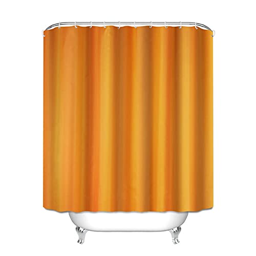 GLOYETIS Badkamer gordijnen, douchegordijnen Polyester douchegordijn, effen kleur badkamer douchegordijn doek douchegordijn met haak douchegordijn (kleur: bruin, maat: 180 * 180cm) (Color : Orange, Size : 15