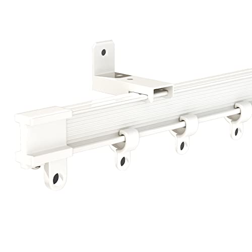 PXDOHQAW Flexibele Plafondgordijnrail,Bogen Gordijnrail, Buigbare Gordijnrail, Douchegordijnrailset Met Haken En Alle Accessoires/Wall Mount/1M/3.3Ft