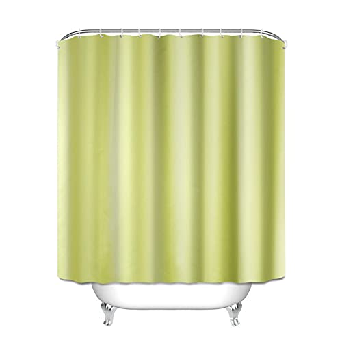 GLOYETIS Badkamer gordijnen, douchegordijnen Polyester douchegordijn, effen kleur badkamer douchegordijn doek douchegordijn met haak douchegordijn (kleur: bruin, maat: 180 * 180cm) (Color : Light Green, Size