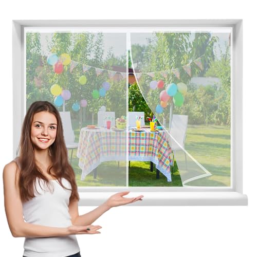 NOLLAM Magnetische Windows,65x105cmWindows Stil, Past op alle Windows, zoals schuifWindows, Franse Windows, Gemaakt van de hoogste kwaliteit materialen，wit