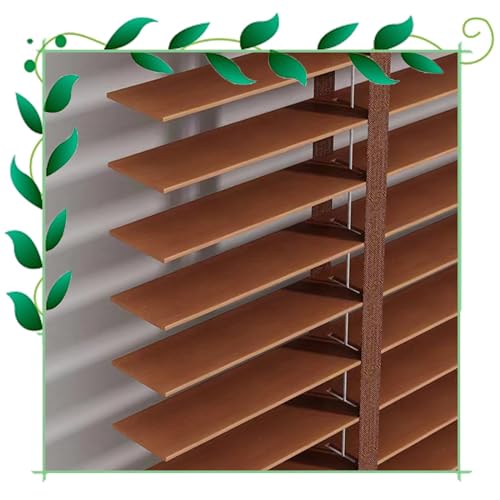 DLLY Massief Houten Venetiaanse Jaloezieën, Jaloezieën Voor Ramen, Lichtfiltering Venetiaanse Jaloezieën, Houten Raam Jaloezieën Met 50mm/2in Lamellen,WxH-110x130cm/43.3 * 51in