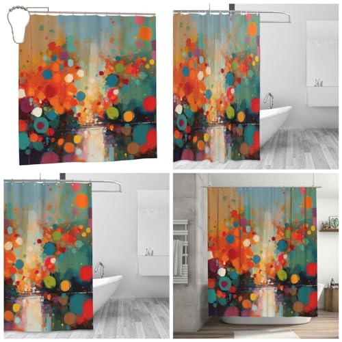 VducK Douchegordijn 183 x 183 cm Douchegordijnen voor Badkamer Moderne Microfiber Badgordijnen Machine Rijke Kleuren Wasbaar Douchegordijn Set voor Bad Douche Raam