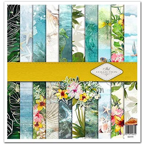 ITD Collection Scrapbookpakket 12x12", scrappapier, decoupage, decorpapier, formaat voor het maken van kaarten 310 x 320 mm SLS010 (Tropical Dreams)