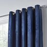 Appletree Boutique Jasper Reliëf Paar Ooggordijnen 90" Breedte x 72" Drop (229 x 183cm) in Navy