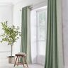 Appletree Loft Boucle Geweven Paar Ooggordijnen 46" Breedte x 54" Drop (117 x 137cm) in Groen