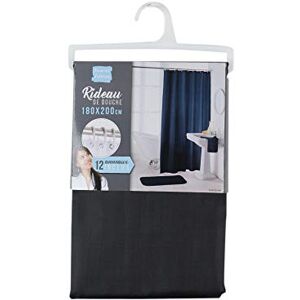 Douceur d'Intérieur Essencia Zwarte Douchegordijn - Shower Curtain Douceur d'Intérieur Essencia Zwarte Douchegordijn - Shower Curtain