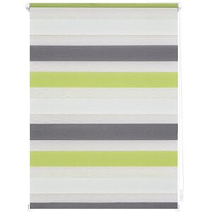 Lichtblick Dubbel rolgordijn met klembevestiging, zonder boren, strepen, kleurrijk, ondoorzichtig, klemdragermontage, privacybescherming, wandmontage, plafondmontage, voor ramen en deuren, groen - Lichtblick Dubbel rolgordijn met klembevestiging, zonder boren, strepen, kleurrijk, ondoorzichtig, klemdragermontage, privacybescherming, wandmontage, plafondmontage, voor ramen en deuren, groen -