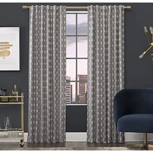 Scott Montauk Art Deco 100% verduistering back Tab gordijnpaneel, 50" x 84", marine Scott Montauk Art Deco 100% verduistering back Tab gordijnpaneel, 50" x 84", marine