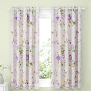 Dreams & Drapes Florette Watereffect Bloemen Klaar-voor-gebruik Ooglastegels - Curtains Dreams & Drapes Florette Watereffect Bloemen Klaar-voor-gebruik Ooglastegels - Curtains