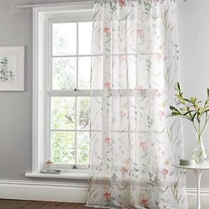 Dreams & Drapes 'Spring Glade' Natuur geïnspireerde Voile Panel - Paneel Dreams & Drapes 'Spring Glade' Natuur geïnspireerde Voile Panel - Paneel