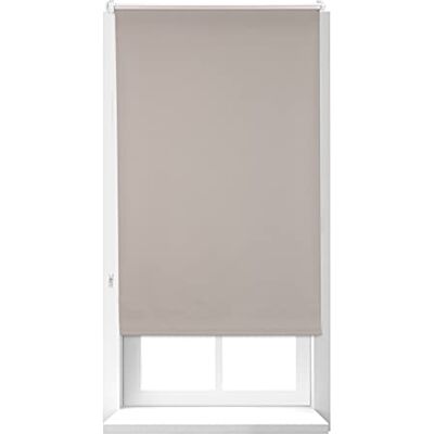 Relaxdays verduisterend rolgordijn, zonwerend, gordijn, thermo coating, totaal: 60x160 cm, stofbreedte 56 cm, bruin Relaxdays verduisterend rolgordijn, zonwerend, gordijn, thermo coating, totaal: 60x160 cm, stofbreedte 56 cm, bruin