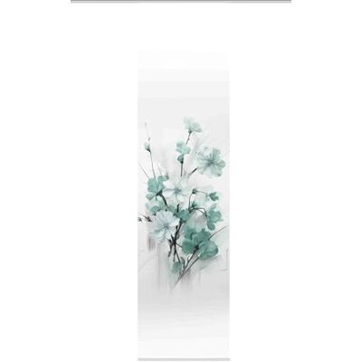 HOME WOHNIDEEN Schuifgordijn Lotus, zijdelook, ondoorzichtig, 245x60 cm, kersenbloesem, kleur: mint, afmetingen: 245 x 60 cm, aantal: 1x HOME WOHNIDEEN Schuifgordijn Lotus, zijdelook, ondoorzichtig, 245x60 cm, kersenbloesem, kleur: mint, afmetingen: 245 x 60 cm, aantal: 1x