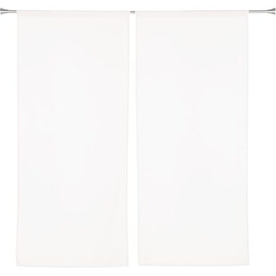 Linder Gordijn, paar beglazingen, stangdoorvoer, azuurwit, 60 x 140 cm, 100% polyester, Oeko gecertificeerd, TEX- geweven en geverfd in Frankrijk, collectie matte tamine Linder Gordijn, paar beglazingen, stangdoorvoer, azuurwit, 60 x 140 cm, 100% polyester, Oeko gecertificeerd, TEX- geweven en geverfd in Frankrijk, collectie matte tamine