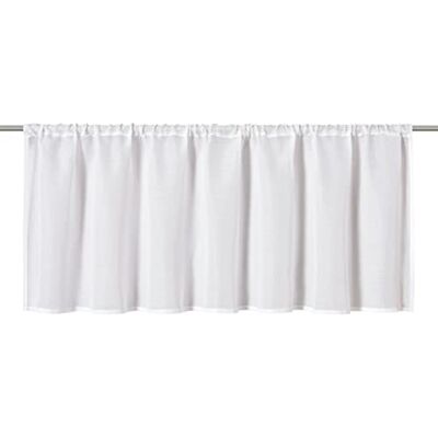 Elbersdrucke Semi-transparant bistrogordijn met tunneldoorvoer Spume 00 wit 45x140 cm vitrage voor keuken keukenraam inkijkbescherming 202071 Elbersdrucke Semi-transparant bistrogordijn met tunneldoorvoer Spume 00 wit 45x140 cm vitrage voor keuken keukenraam inkijkbescherming 202071