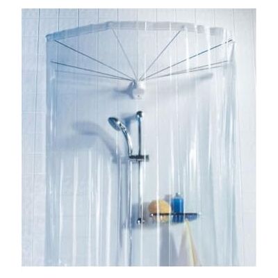 Spirella Collectie douchegordijn (zonder armleuningen), 200 x 170 cm, voor de structuur van de ombrella, transparant Spirella Collectie douchegordijn (zonder armleuningen), 200 x 170 cm, voor de structuur van de ombrella, transparant