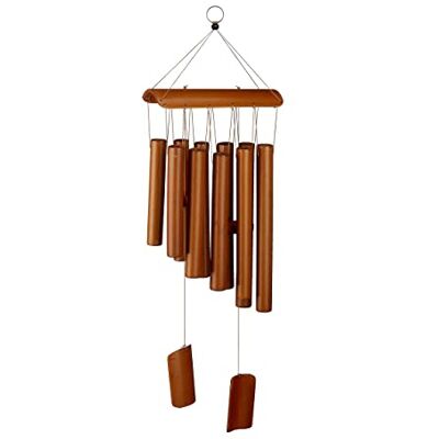 Relaxdays windgong bamboe, aangenaam geluid, balkon & tuin, windspel om op te hangen, HxB: 58,5 x 18,5 cm, natuur Relaxdays windgong bamboe, aangenaam geluid, balkon & tuin, windspel om op te hangen, HxB: 58,5 x 18,5 cm, natuur
