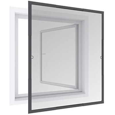 Windhager Insectenwerend telescopisch vliegenhorraam Flexi Fit, raam met stretchframe, telescopisch raam zonder zagen, bouwpakket 130 x 150 cm, antraciet, 04306 Windhager Insectenwerend telescopisch vliegenhorraam Flexi Fit, raam met stretchframe, telescopisch raam zonder zagen, bouwpakket 130 x 150 cm, antraciet, 04306