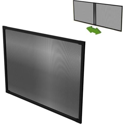 Amig Uittrekbare Hor voor Raam 100 x 70 cm Zwart Aluminium Frame Grijs Glasvezel Gaas Verstelbaar Gereedschaploze Installatie Mod. ME01 Amig Uittrekbare Hor voor Raam 100 x 70 cm Zwart Aluminium Frame Grijs Glasvezel Gaas Verstelbaar Gereedschaploze Installatie Mod. ME01