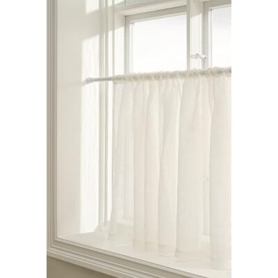 Jotex Ellen Kort linnen vitrage plat café-gordijn 250 cm breed, 100% linnen (1 stuk) wit, 75 x 250 cm Jotex Ellen Kort linnen vitrage plat café-gordijn 250 cm breed, 100% linnen (1 stuk) wit, 75 x 250 cm
