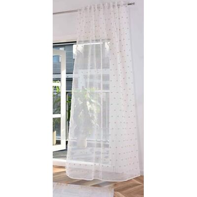 Gardinenbox Valencia, 2023470, gordijn (h x b) 245 x 145 cm, naturel, taupe, pompon, multiband ophanging, scherli, transparant, linnenlook Gardinenbox Valencia, 2023470, gordijn (h x b) 245 x 145 cm, naturel, taupe, pompon, multiband ophanging, scherli, transparant, linnenlook