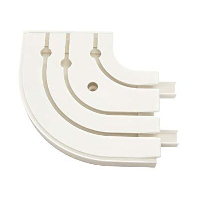 Gardinia Bocht GE3 met eindstuk, wit, 13,5/13,5 cm, 1 paar Gardinia Bocht GE3 met eindstuk, wit, 13,5/13,5 cm, 1 paar