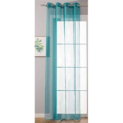 Gardinenbox Ooggordijn transparant »Uni« gordijn H x B 145 x 140 cm turquoise Stores gordijn oogjes loodbandsluiting woonkamer, 20332-cn Gardinenbox Ooggordijn transparant »Uni« gordijn H x B 145 x 140 cm turquoise Stores gordijn oogjes loodbandsluiting woonkamer, 20332-cn