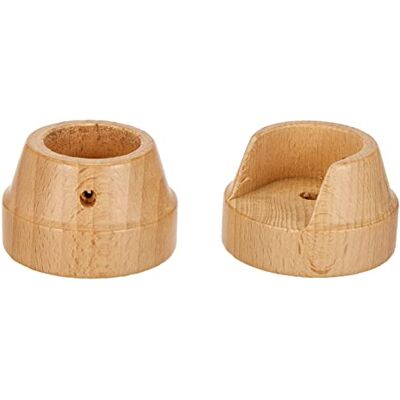 Gardinia Wandhouders voor gordijnroedes van Ø 28 mm, 1 paar, inclusief montagemateriaal, wandmontage, hout, naturel Gardinia Wandhouders voor gordijnroedes van Ø 28 mm, 1 paar, inclusief montagemateriaal, wandmontage, hout, naturel