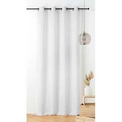 Linder Zacht en soepel gordijn – warme stijl – afwerking met oogjes – kleur wit katoen – afmetingen 140 x 240 cm – 85% polyester 15% katoen – collectie Tenessee Linder Zacht en soepel gordijn – warme stijl – afwerking met oogjes – kleur wit katoen – afmetingen 140 x 240 cm – 85% polyester 15% katoen – collectie Tenessee
