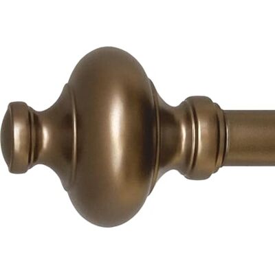 Decopolitan Cardiff 30-50 cm verstelbare zijgordijnroede set paar, 1 inch diameter in donker brons Decopolitan Cardiff 30-50 cm verstelbare zijgordijnroede set paar, 1 inch diameter in donker brons
