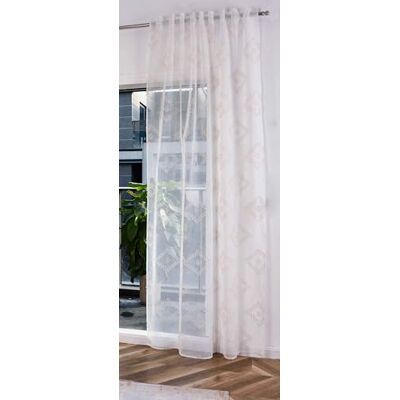 Gardinenbox Gordijn, 2023460, (h x b) 245 x 145 cm, naturel, taupe, chevron, multiband ophanging, scherli, transparant, linnenlook Gardinenbox Gordijn, 2023460, (h x b) 245 x 145 cm, naturel, taupe, chevron, multiband ophanging, scherli, transparant, linnenlook