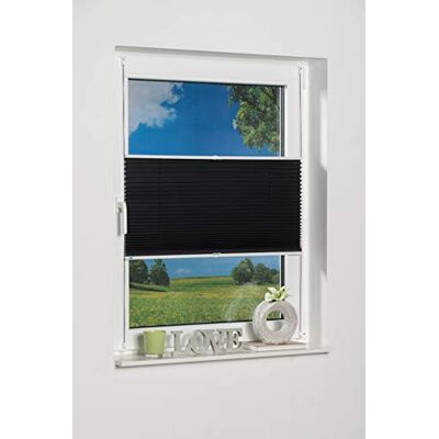 Khome K-home Palma Klemmfix-plissé 25 x 130 cm (b x l) antraciet lichtbescherming +++ moderne Crushed look +++ Khome K-home Palma Klemmfix-plissé 25 x 130 cm (b x l) antraciet lichtbescherming +++ moderne Crushed look +++
