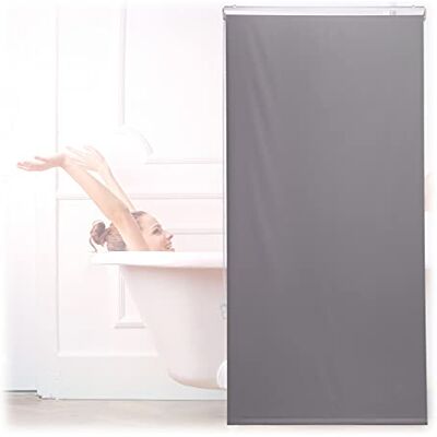 Relaxdays douchegordijn, 80x240 cm, gordijn voor douche & badkuip, plafond & raam, waterafstotend, grijs Relaxdays douchegordijn, 80x240 cm, gordijn voor douche & badkuip, plafond & raam, waterafstotend, grijs
