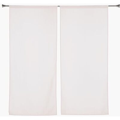 Linder Gordijn, paar beglazing, stangdoorvoer, ecru, 45 x 120 cm, 100% polyester, Oeko TEX gecertificeerd, geweven en geverfd in Frankrijk, collectie Frosted tamine Linder Gordijn, paar beglazing, stangdoorvoer, ecru, 45 x 120 cm, 100% polyester, Oeko TEX gecertificeerd, geweven en geverfd in Frankrijk, collectie Frosted tamine