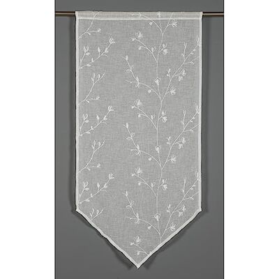 Gardinia Witte Puntvormige Raambekleding met Bloemenborduursel Gardinia Witte Puntvormige Raambekleding met Bloemenborduursel