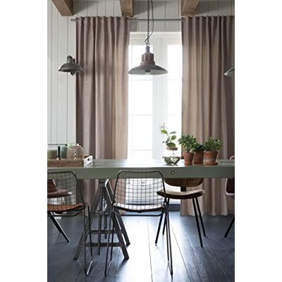 Elbersdrucke Verduisteringsgordijn met verborgen lussen, Sundown 09, beige, verduisterend, warmte-isolerend, energiebesparend, 255 x 135 cm, gordijn voor woonkamer, slaapkamer, hal, 198732 Elbersdrucke Verduisteringsgordijn met verborgen lussen, Sundown 09, beige, verduisterend, warmte-isolerend, energiebesparend, 255 x 135 cm, gordijn voor woonkamer, slaapkamer, hal, 198732