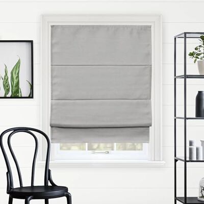Chicology Romeinse tinten verduisterende tinten voor ramen, 31" B x 64" H, Del Mar Pearl Grey Chicology Romeinse tinten verduisterende tinten voor ramen, 31" B x 64" H, Del Mar Pearl Grey