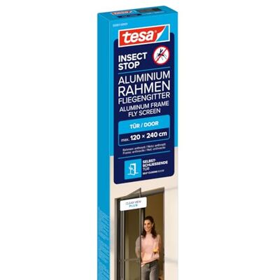 tesa INSECT STOP Aluminium For Doors Frame Fly Screen XL hor met aluminium frame, helder zicht, antraciet 120 x 240 cm tesa INSECT STOP Aluminium For Doors Frame Fly Screen XL hor met aluminium frame, helder zicht, antraciet 120 x 240 cm