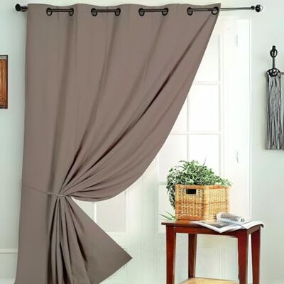 Homemaison Verduisteringsgordijn, gordijn M1, gordijn niet vuur, taupe, gordijn 140 x 260 cm Homemaison Verduisteringsgordijn, gordijn M1, gordijn niet vuur, taupe, gordijn 140 x 260 cm