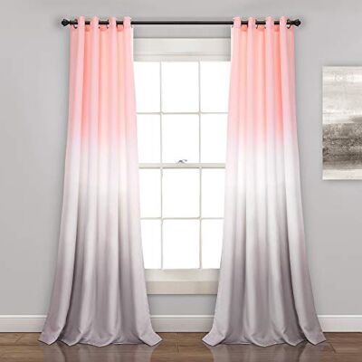 Lush Decor , Blush en grijs Umbre Fiesta Gordijnen Kamer Verduistering Venster Panel Set voor Wonen, Dineren, Slaapkamer (paar), 95" x 52 Lush Decor , Blush en grijs Umbre Fiesta Gordijnen Kamer Verduistering Venster Panel Set voor Wonen, Dineren, Slaapkamer (paar), 95" x 52