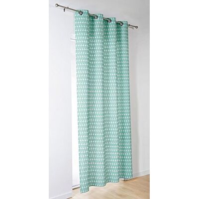 Linder 471/43/49887/377FR gordijn met ogen, polyester blauw 145 x 240 cm Linder 471/43/49887/377FR gordijn met ogen, polyester blauw 145 x 240 cm