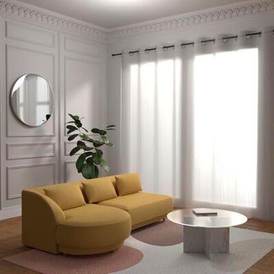 Soleil d'ocre , Voile met ogen, bessen, 280 x 250 cm, MAELIS wit, niet Soleil d'ocre , Voile met ogen, bessen, 280 x 250 cm, MAELIS wit, niet