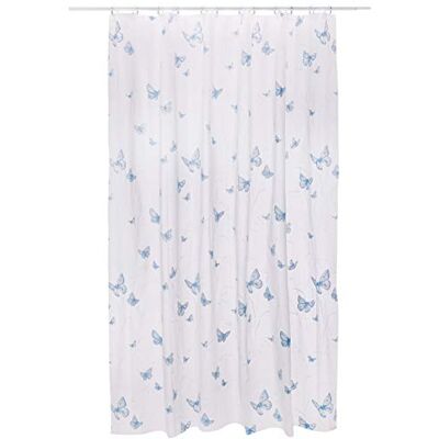 Spirella Kunststof gordijn LIFESTYLE Papillon duif blauw 180 1131627, wit, Estandar Spirella Kunststof gordijn LIFESTYLE Papillon duif blauw 180 1131627, wit, Estandar