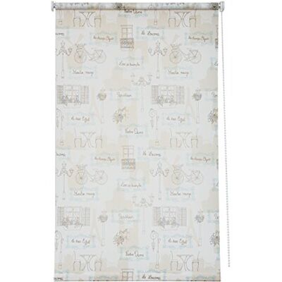 sunlines HWA10620 rolgordijn met trekkoord Parijs, daglicht, PES, beige/wit, 62 x 180 cm sunlines HWA10620 rolgordijn met trekkoord Parijs, daglicht, PES, beige/wit, 62 x 180 cm