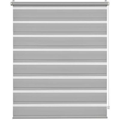 Gardinia Deco Company Duo-rolgordijn om te klemmen, transparante en ondoorzichtige banen, alle montageonderdelen inbegrepen, polyester, lichtgrijs, 70 x 150 cm Gardinia Deco Company Duo-rolgordijn om te klemmen, transparante en ondoorzichtige banen, alle montageonderdelen inbegrepen, polyester, lichtgrijs, 70 x 150 cm