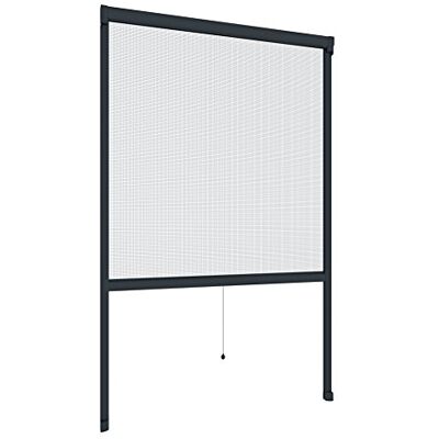 Windhager Bescherming tegen insecten rolhor aluminium frame voor ramen, antraciet, zelfbouwpakket 130 x 160 cm, 04323 Windhager Bescherming tegen insecten rolhor aluminium frame voor ramen, antraciet, zelfbouwpakket 130 x 160 cm, 04323