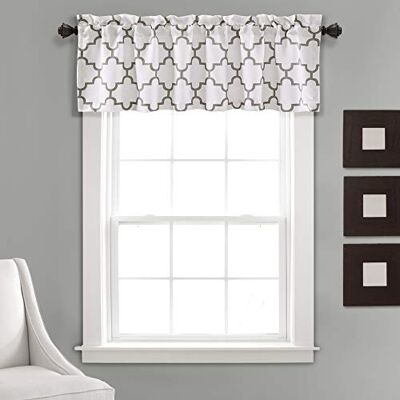 Lush Decor Bellagio kamer donker Trellis geometrisch ontwerp venster gordijn Valance voor het leven, eten, slaapkamer, 52 "x 18", grijs Lush Decor Bellagio kamer donker Trellis geometrisch ontwerp venster gordijn Valance voor het leven, eten, slaapkamer, 52 "x 18", grijs