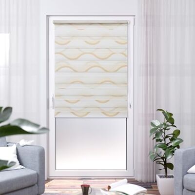 Khome K-home Klemmfix dubbel rolgordijn Madrid zonder boren bedrukt golf beige 55 x 200 cm (B x L) Khome K-home Klemmfix dubbel rolgordijn Madrid zonder boren bedrukt golf beige 55 x 200 cm (B x L)