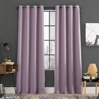 Sun Zero Soho 2-pack 2-pack energie-efficiënte verduisterende tule gordijnpaneel paar, 54 "x 63 inch, lavendel Sun Zero Soho 2-pack 2-pack energie-efficiënte verduisterende tule gordijnpaneel paar, 54 "x 63 inch, lavendel